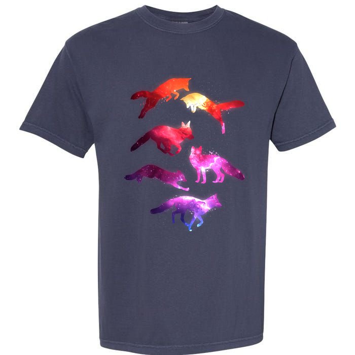 Space Galaxy Foxes Garment-Dyed Heavyweight T-Shirt
