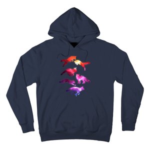 Space Galaxy Foxes Hoodie