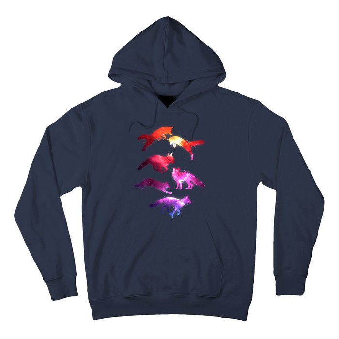 Space Galaxy Foxes Hoodie