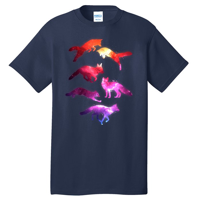 Space Galaxy Foxes Tall T-Shirt