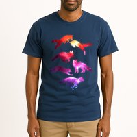 Space Galaxy Foxes Tall T-Shirt