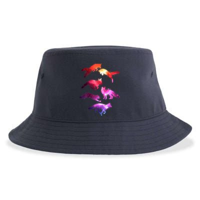 Space Galaxy Foxes Sustainable Bucket Hat