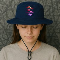 Space Galaxy Foxes Bucket Hat