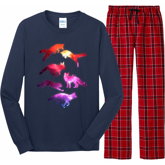 Space Galaxy Foxes Long Sleeve Pajama Set