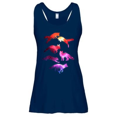 Space Galaxy Foxes Ladies Essential Flowy Tank