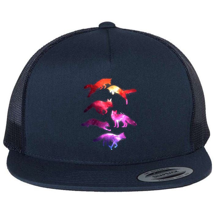 Space Galaxy Foxes Flatbill Hat