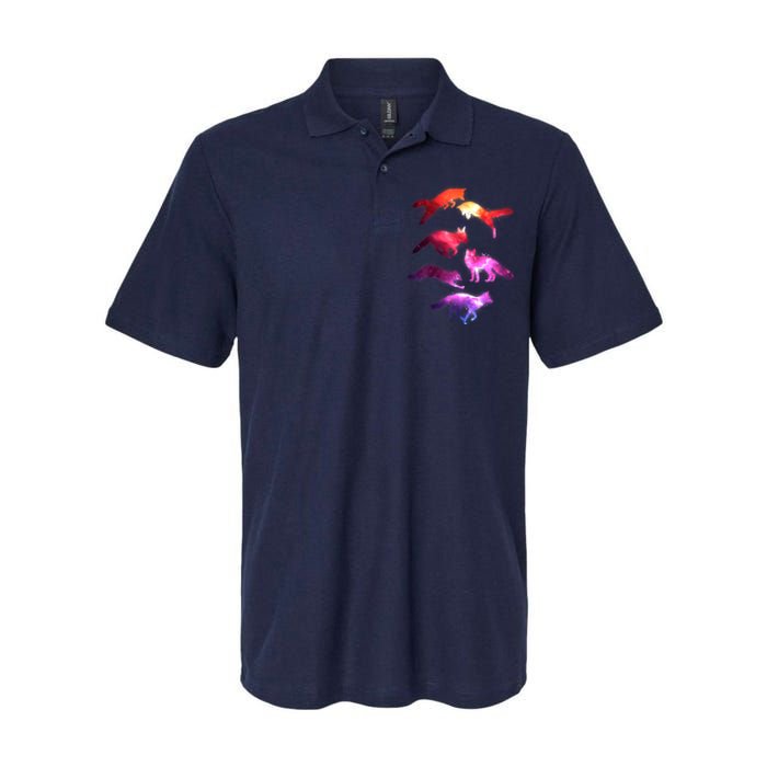 Space Galaxy Foxes Softstyle Adult Sport Polo