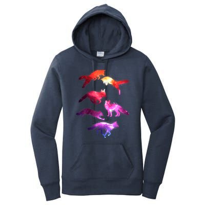 Space Galaxy Foxes Women's Pullover Hoodie