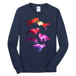 Space Galaxy Foxes Tall Long Sleeve T-Shirt