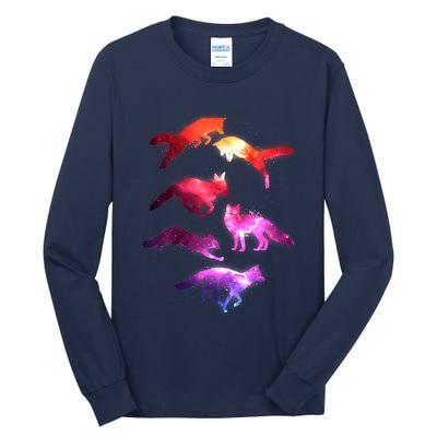 Space Galaxy Foxes Tall Long Sleeve T-Shirt