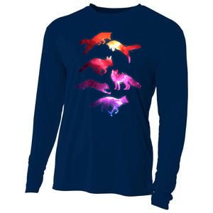 Space Galaxy Foxes Cooling Performance Long Sleeve Crew