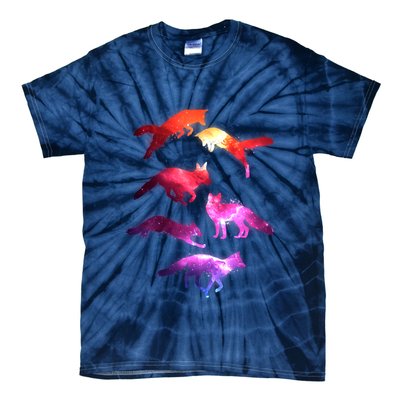 Space Galaxy Foxes Tie-Dye T-Shirt