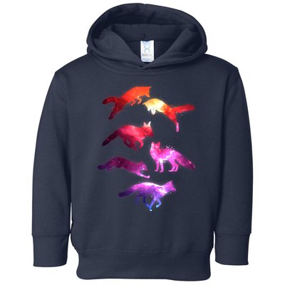 Space Galaxy Foxes Toddler Hoodie