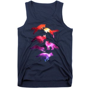 Space Galaxy Foxes Tank Top