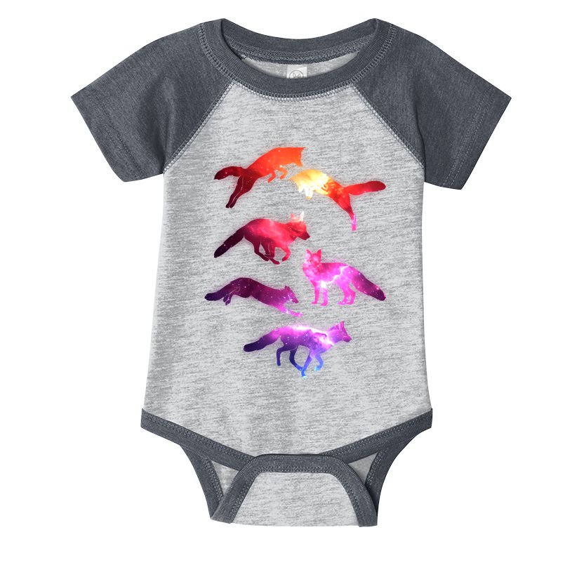 Space Galaxy Foxes Infant Baby Jersey Bodysuit