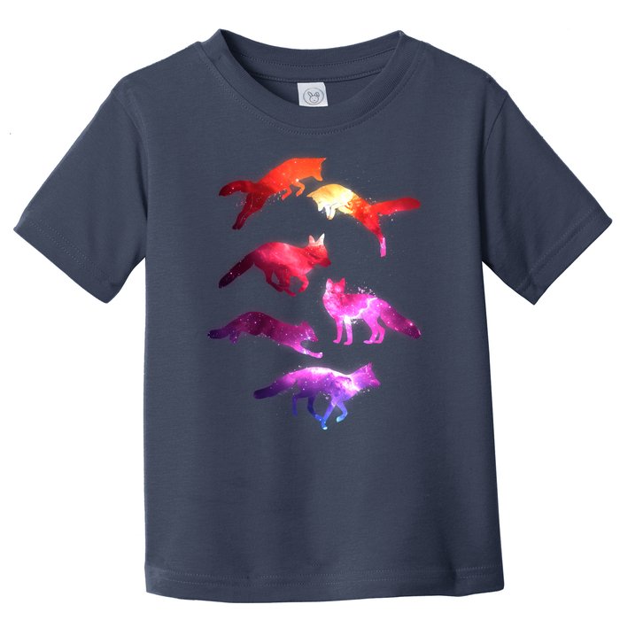 Space Galaxy Foxes Toddler T-Shirt