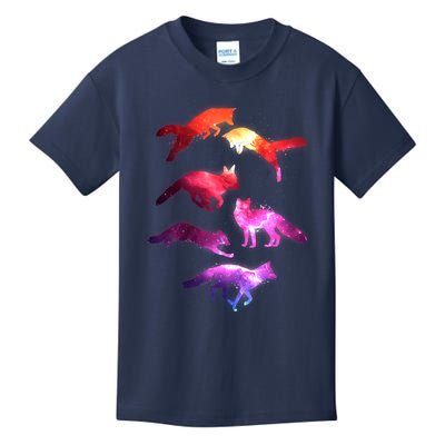 Space Galaxy Foxes Kids T-Shirt