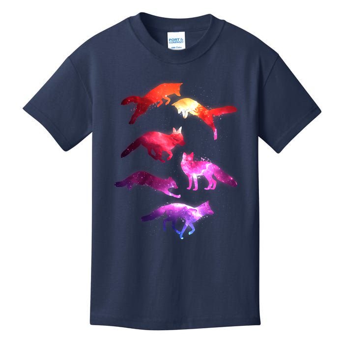 Space Galaxy Foxes Kids T-Shirt