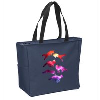 Space Galaxy Foxes Zip Tote Bag