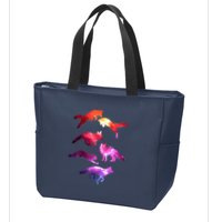Space Galaxy Foxes Zip Tote Bag