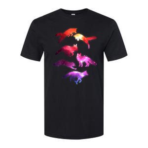 Space Galaxy Foxes Softstyle CVC T-Shirt