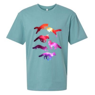 Space Galaxy Foxes Sueded Cloud Jersey T-Shirt