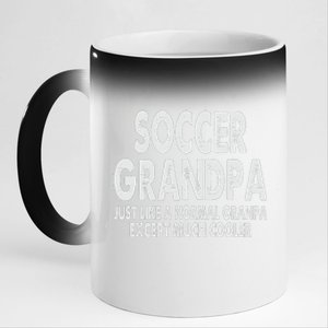 Soccer Grandpa Fathers Day Gifts Grandfather 11oz Black Color Changing Mug