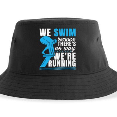 Swimmer Gift Funny Swimming Sports Quote Sustainable Bucket Hat