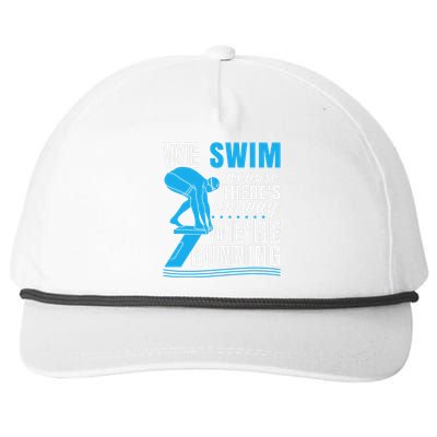 Swimmer Gift Funny Swimming Sports Quote Snapback Five-Panel Rope Hat