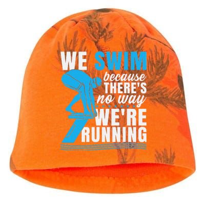 Swimmer Gift Funny Swimming Sports Quote Kati - Camo Knit Beanie