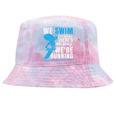 Swimmer Gift Funny Swimming Sports Quote Tie-Dyed Bucket Hat