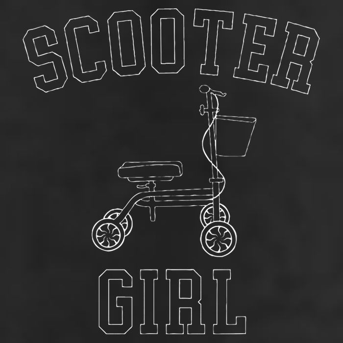 Scooter Girl Funny Broken Foot Ankle Injury Surgery Recovery Cool Comfort Performance Bucket Hat