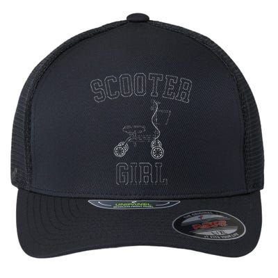 Scooter Girl Funny Broken Foot Ankle Injury Surgery Recovery Flexfit Unipanel Trucker Cap