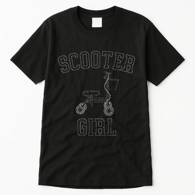Scooter Girl Funny Broken Foot Ankle Injury Surgery Recovery Tall T-Shirt