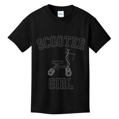 Scooter Girl Funny Broken Foot Ankle Injury Surgery Recovery Kids T-Shirt