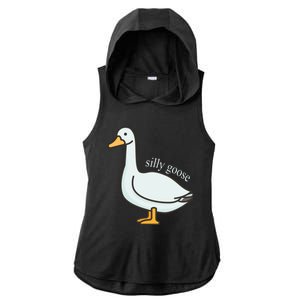 Silly Goose Funny Ladies PosiCharge Tri-Blend Wicking Draft Hoodie Tank