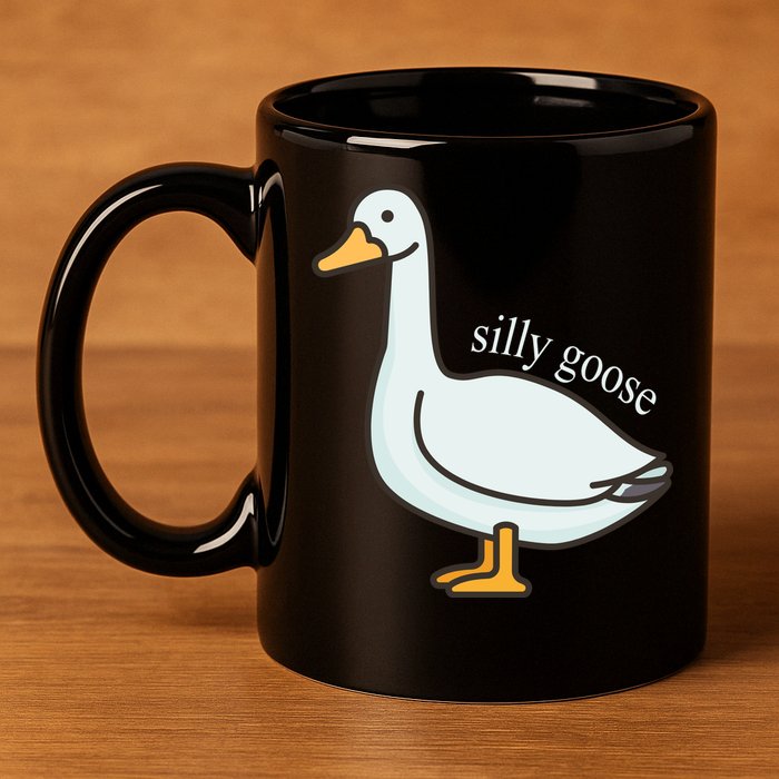 Silly Goose Funny 11oz C Handle Ceramic Mug