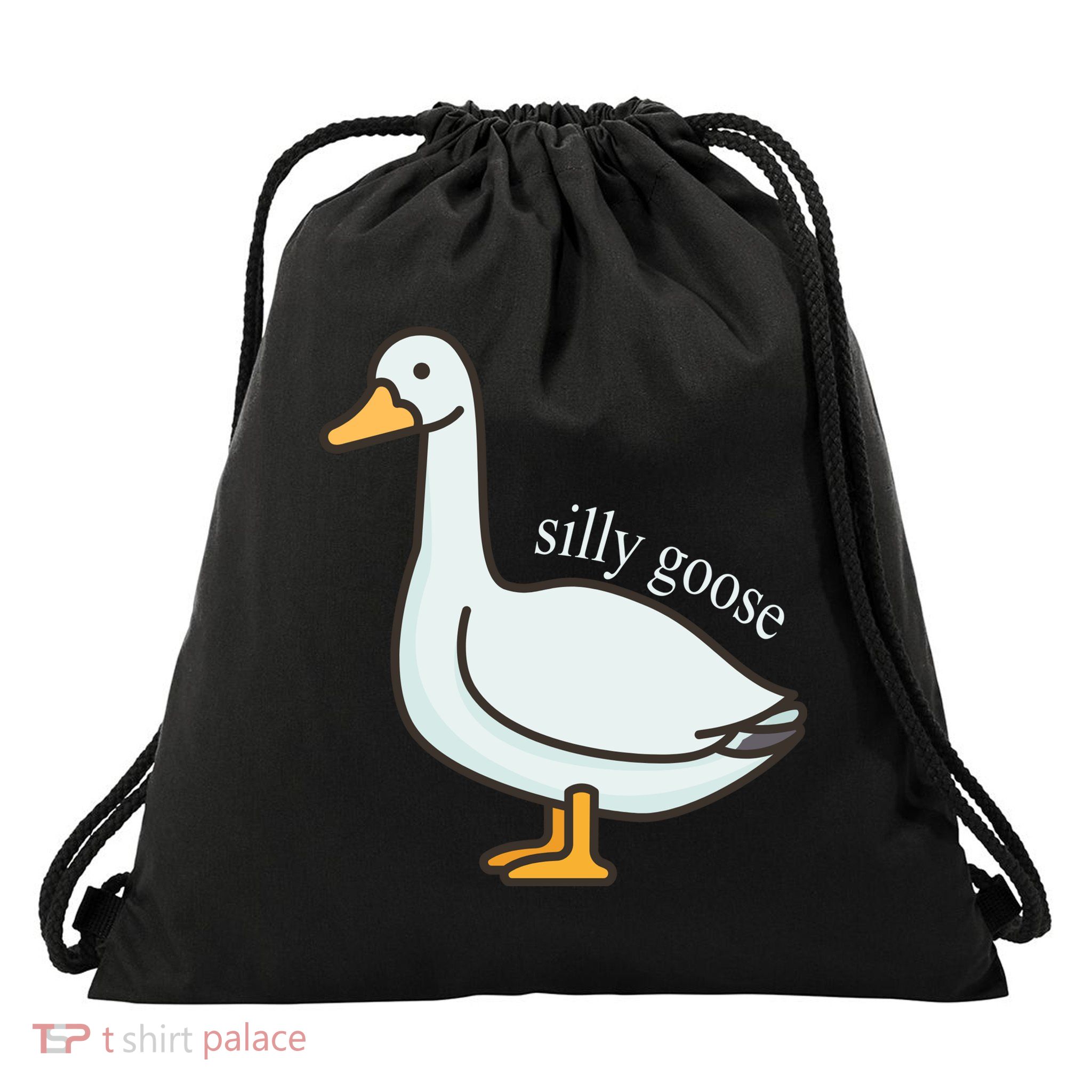 Silly Goose Funny Drawstring Bag