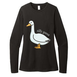 Silly Goose Funny Womens CVC Long Sleeve Shirt