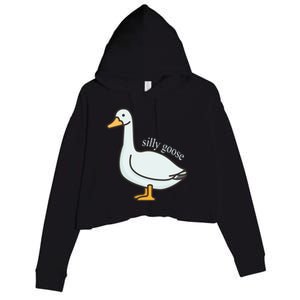 Silly Goose Funny Crop Fleece Hoodie