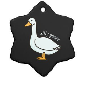 Silly Goose Funny Ceramic Star Ornament