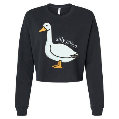 Silly Goose Funny Cropped Pullover Crew