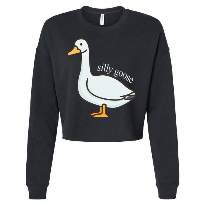 Silly Goose Funny Cropped Pullover Crew