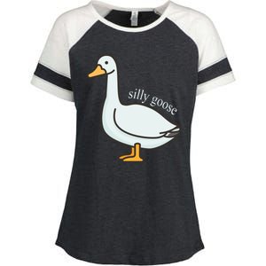 Silly Goose Funny Enza Ladies Jersey Colorblock Tee