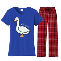 Silly Goose Funny Women's Flannel Pajama Set