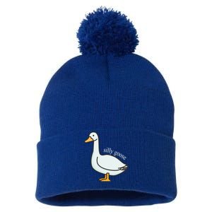 Silly Goose Funny Pom Pom 12in Knit Beanie