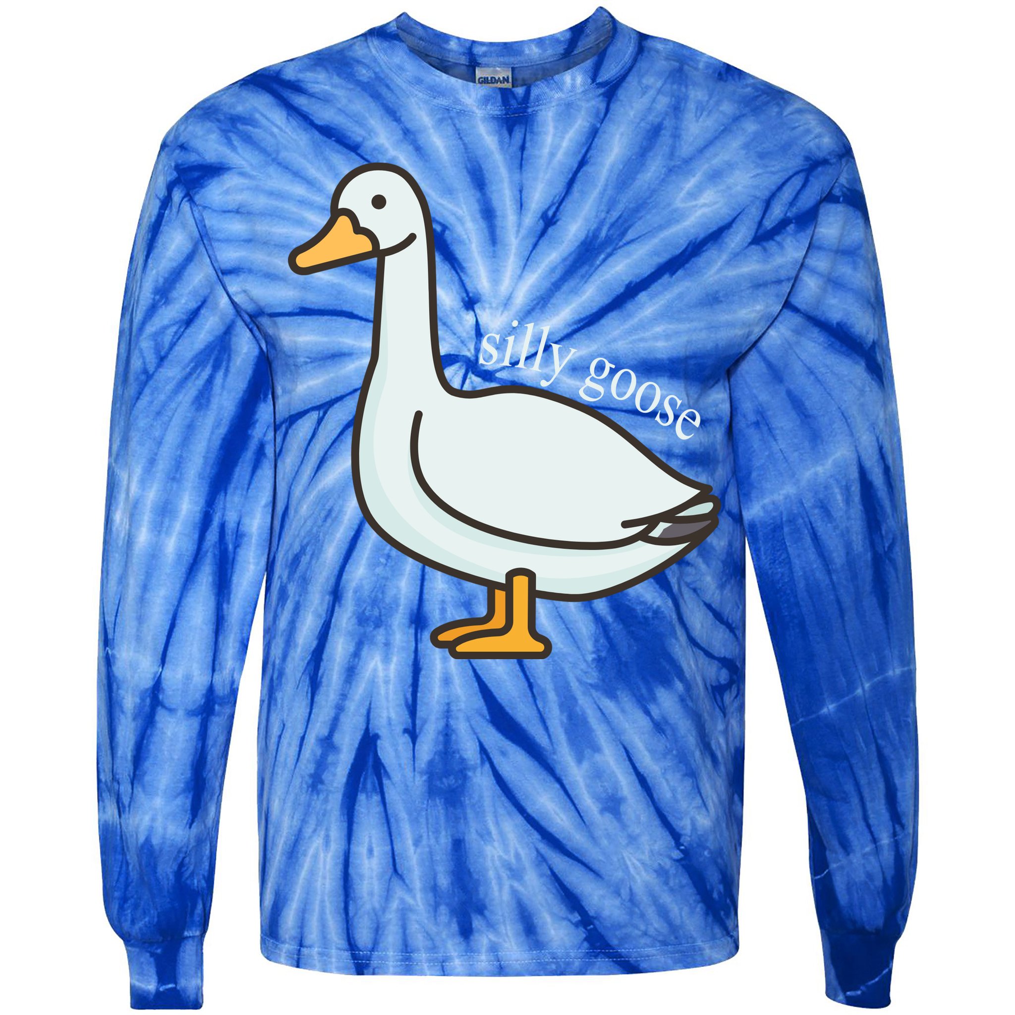 Silly Goose Funny Tie-Dye Long Sleeve Shirt