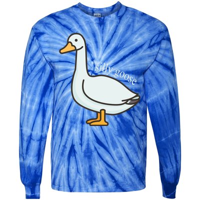 Silly Goose Funny Tie-Dye Long Sleeve Shirt