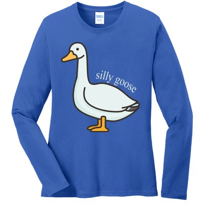 Silly Goose Funny Ladies Long Sleeve Shirt