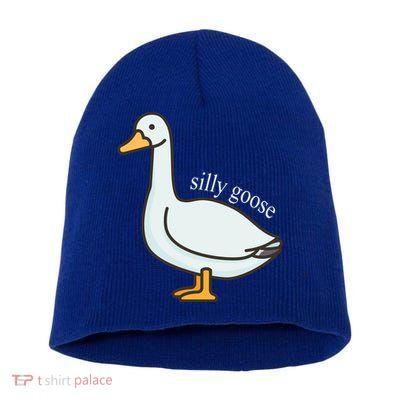 Silly Goose Funny Short Acrylic Beanie